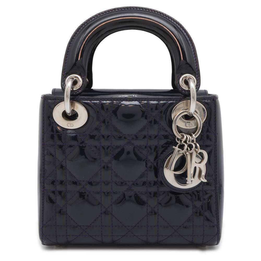 Christian Dior Lady Cannage Patent Vernis Handbag